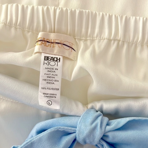Beach Riot Aurora & Luna Pj Shorts White Blue - Picture 14 of 16